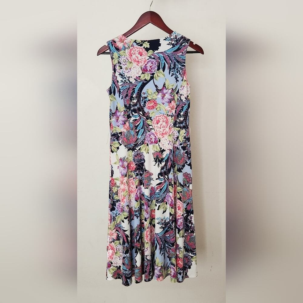 CHARTER CLUB Floral Print Sleeveless Fit & Flare Knee Length Dress Size XS - Picture 10 of 11